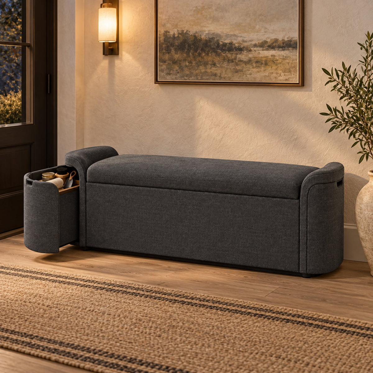 Sidewing Storage Bench