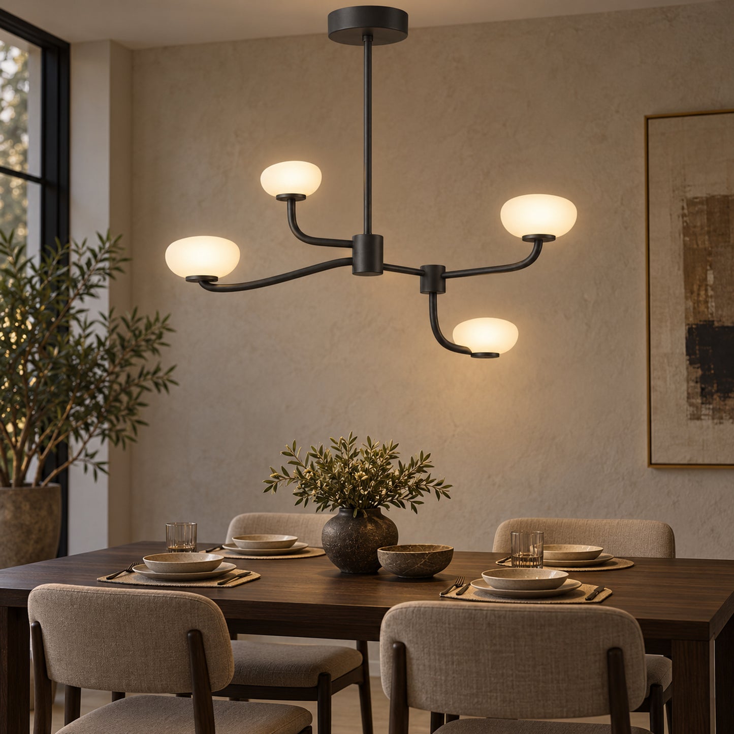Quad Sprout Chandelier
