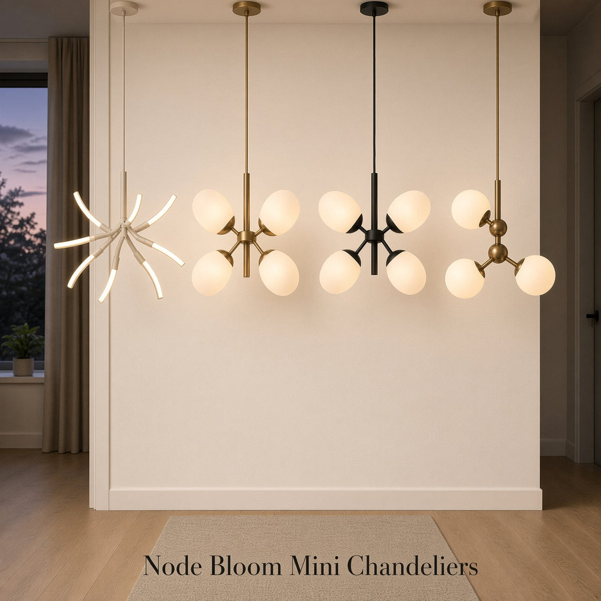 Node Bloom Mini Chandeliers