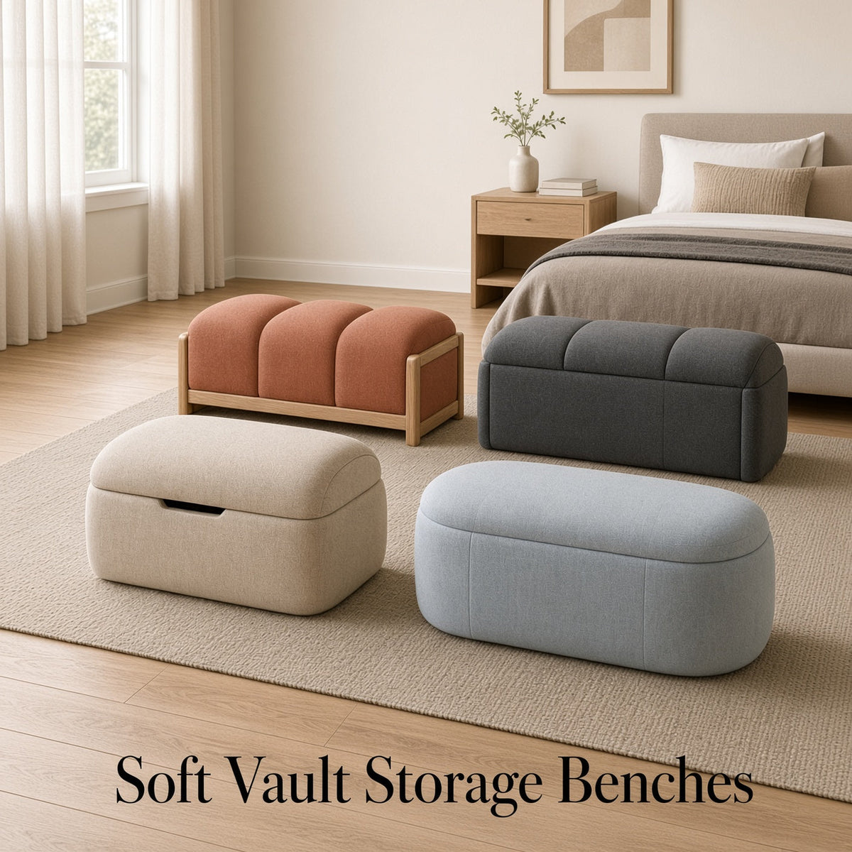 Soft Vault Storage Benches