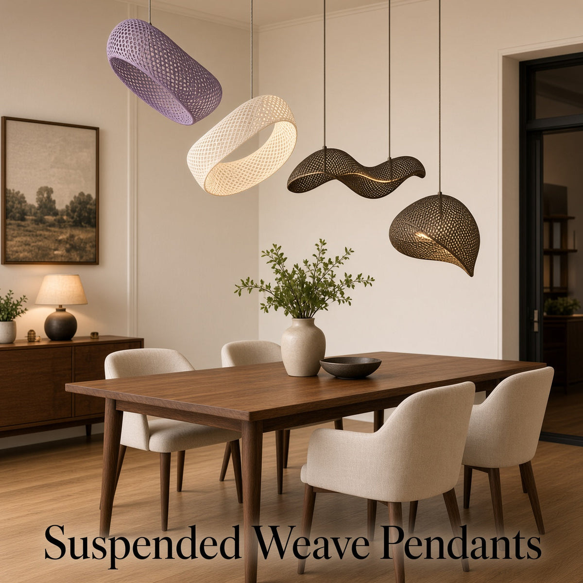 Suspended Weave Pendants