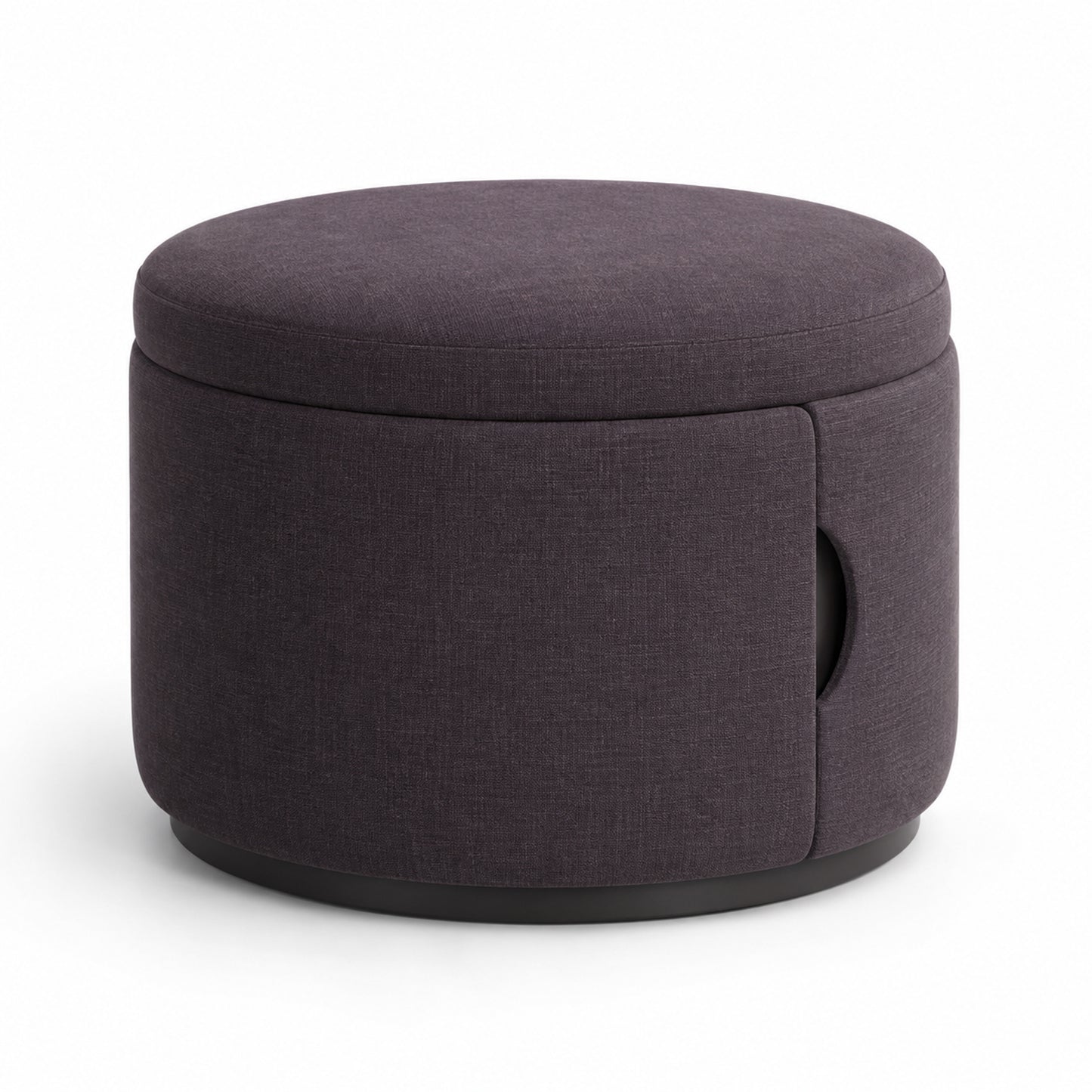 Side-Scoop Storage Ottoman