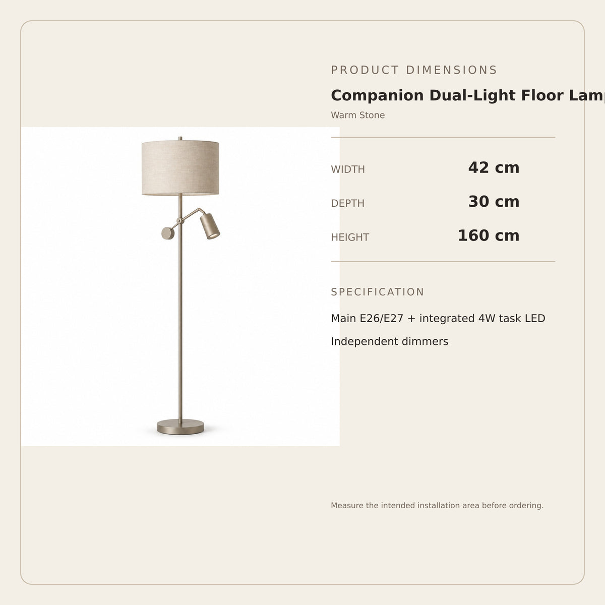 Companion Dual-Light Floor Lamp