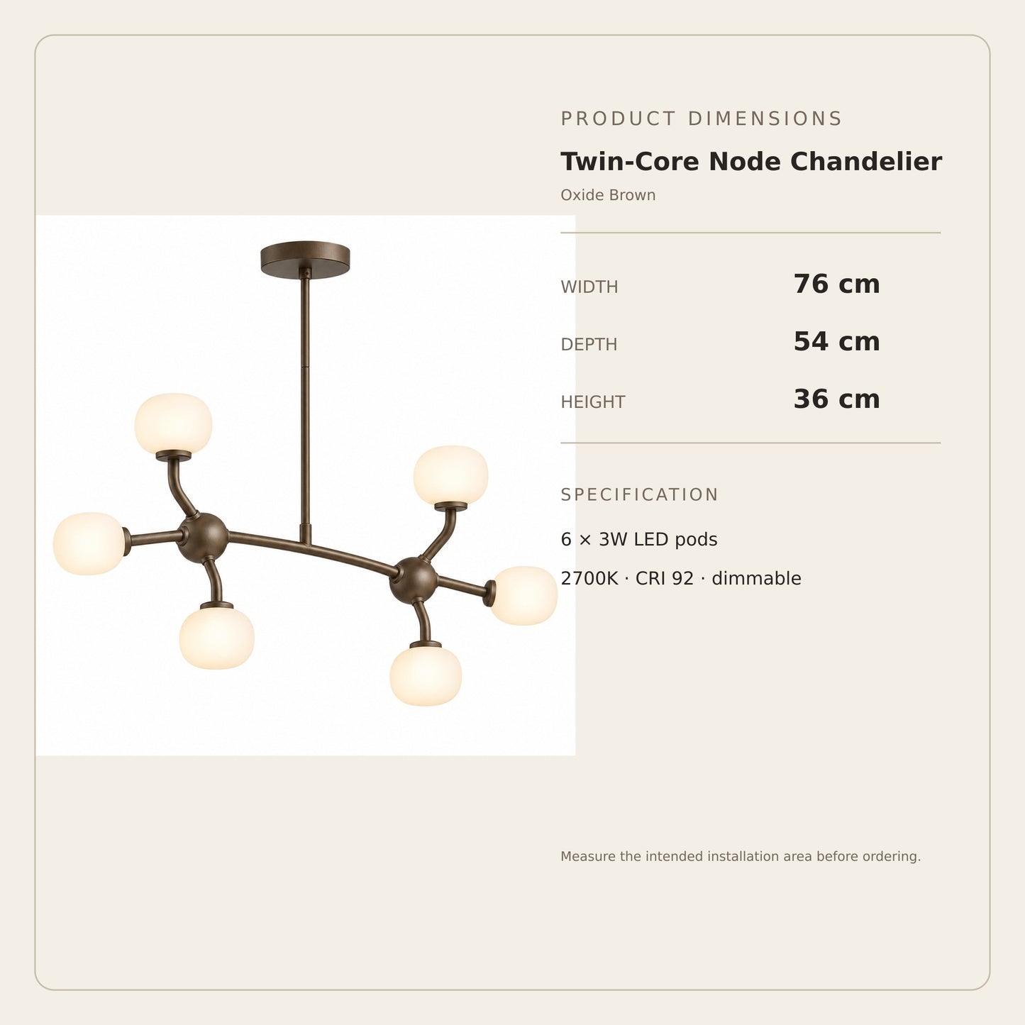 Twin-Core Node Chandelier