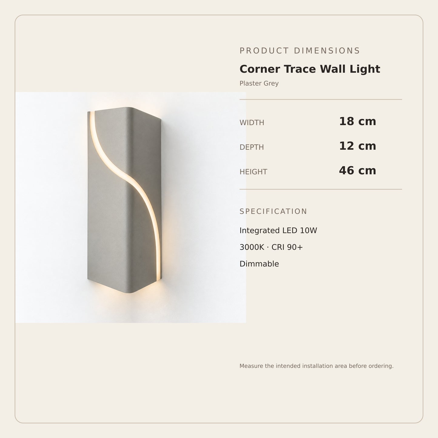Corner Trace Wall Light