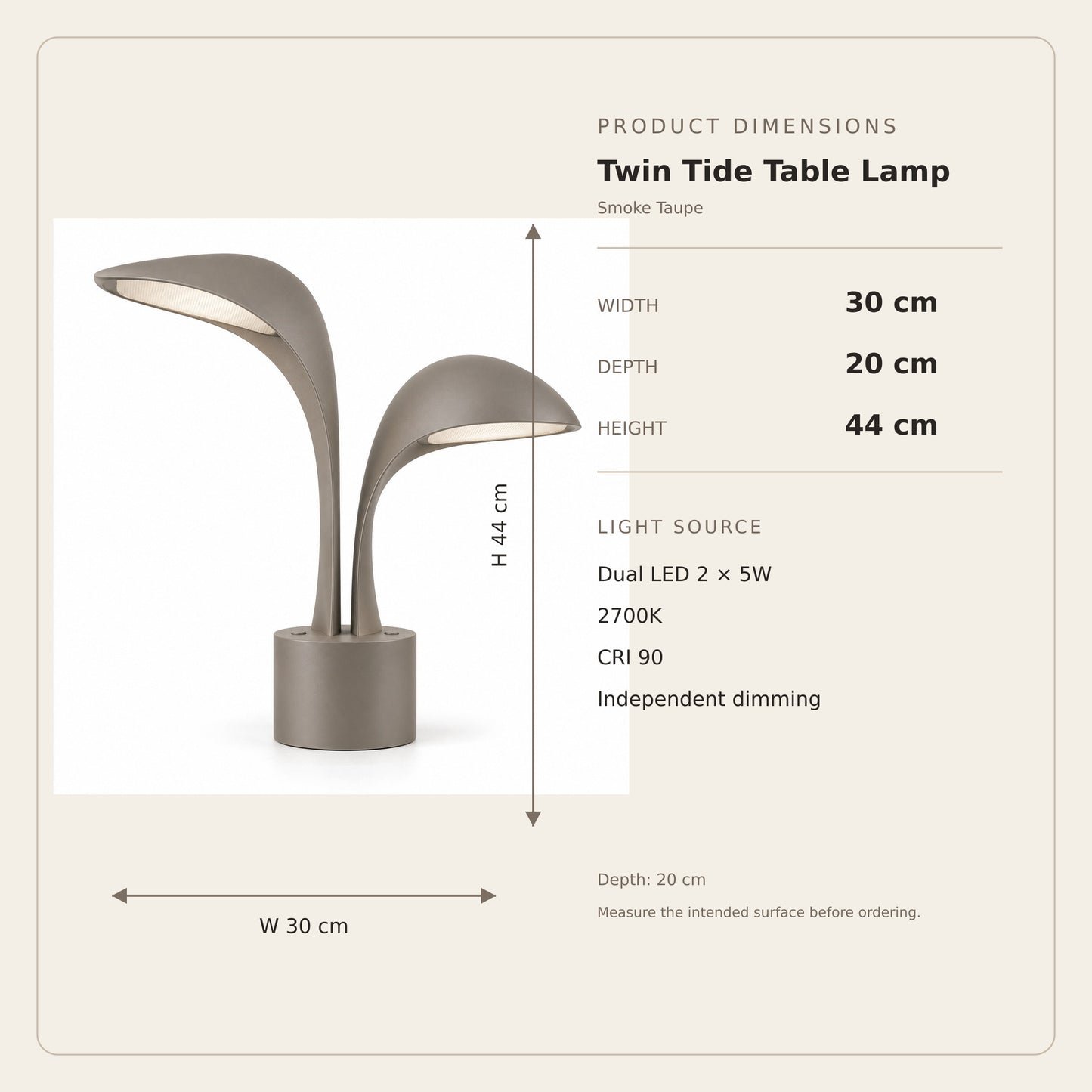Twin Tide Table Lamp