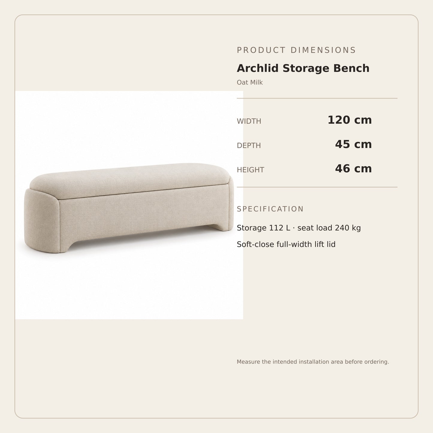 Archlid Storage Bench