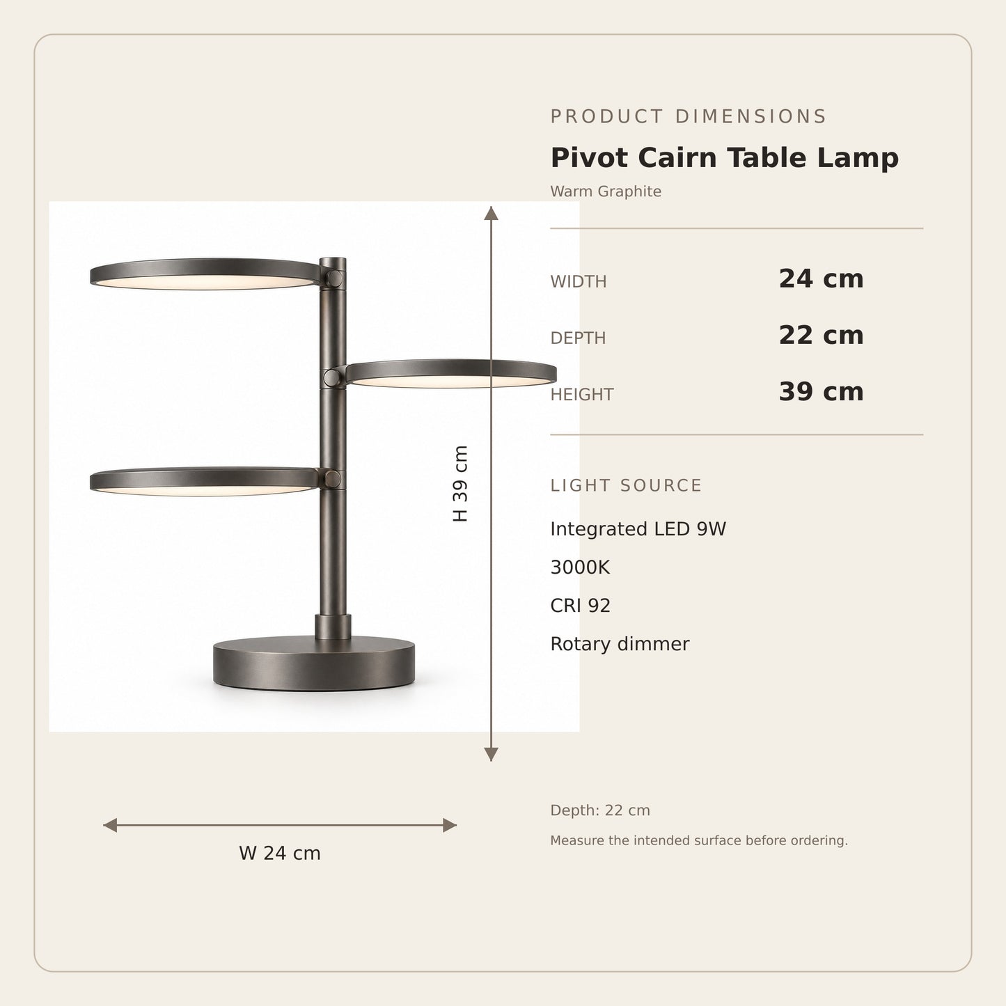 Pivot Cairn Table Lamp