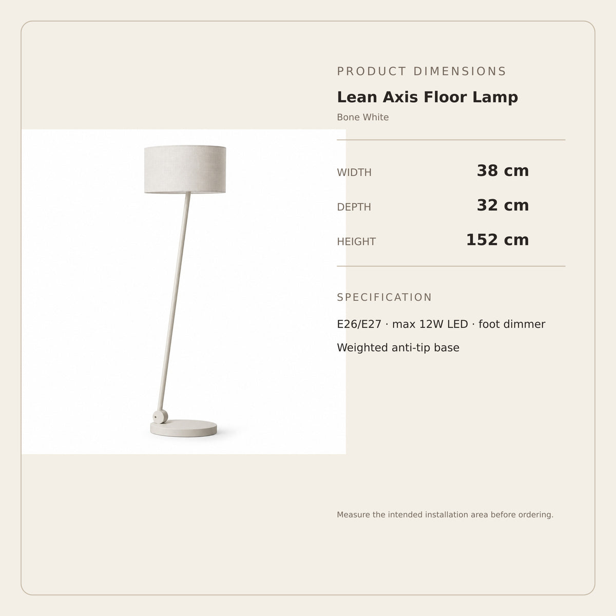 Lean Axis Floor Lamp