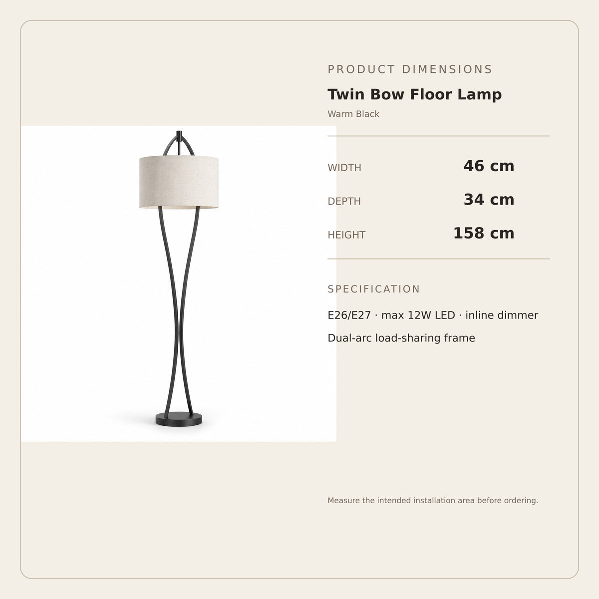 Twin Bow Floor Lamp