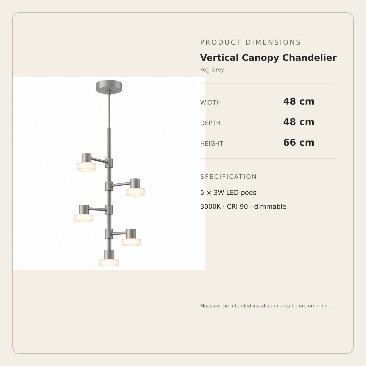 Vertical Canopy Chandelier