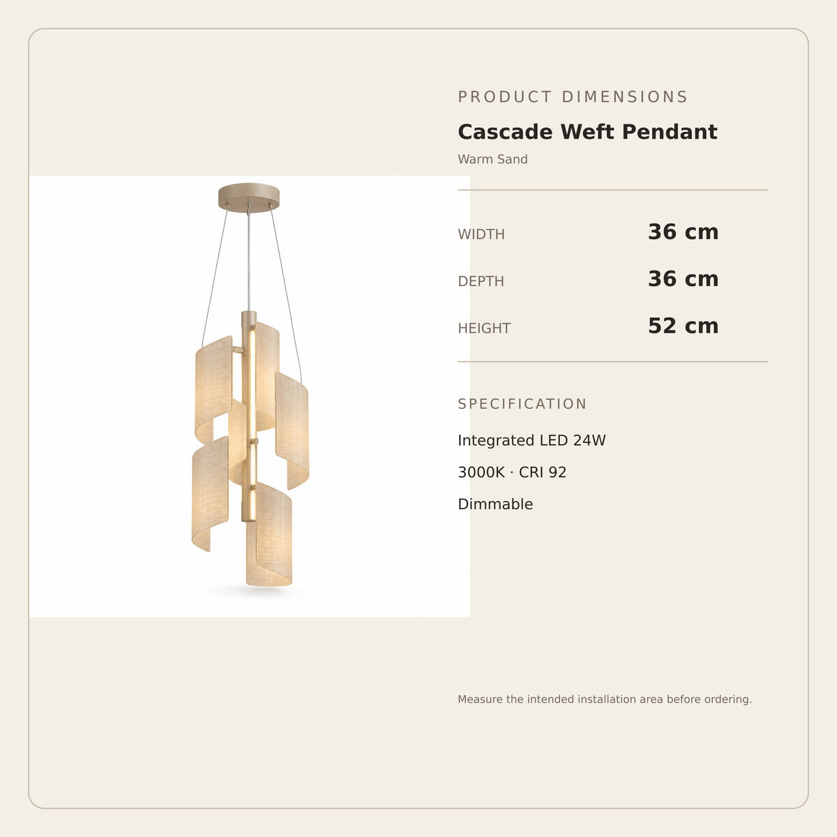 Cascade Weft Pendant