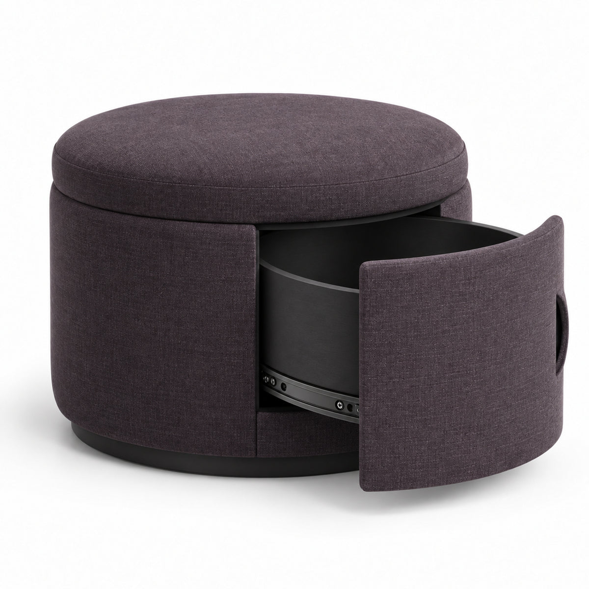 Side-Scoop Storage Ottoman