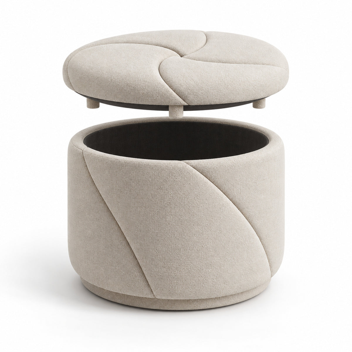 Spiral Petal Storage Ottoman