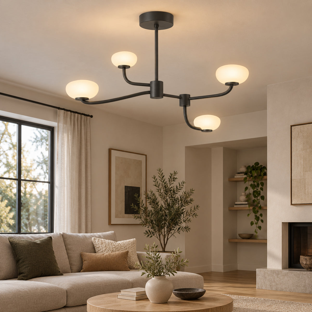 Quad Sprout Chandelier