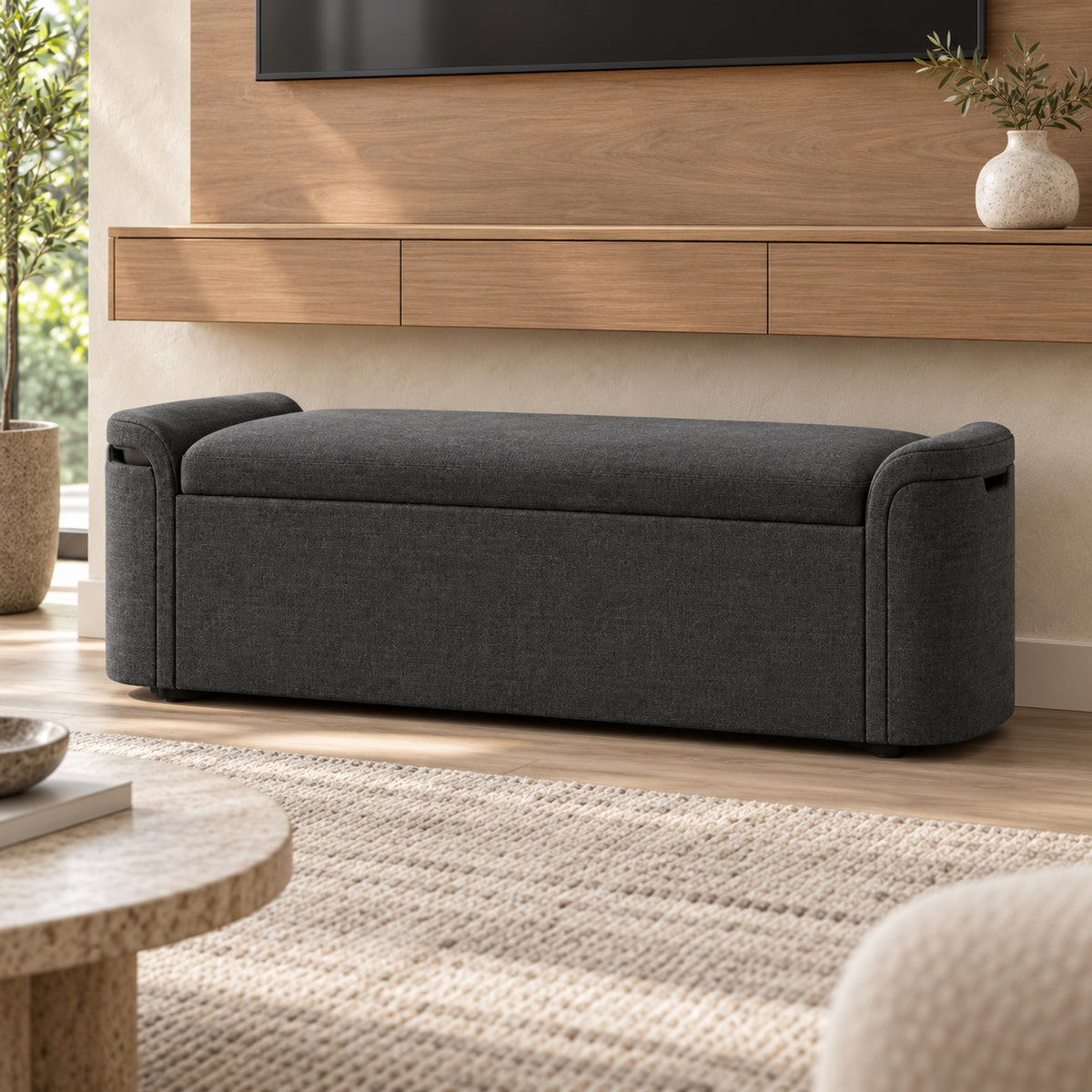 Sidewing Storage Bench