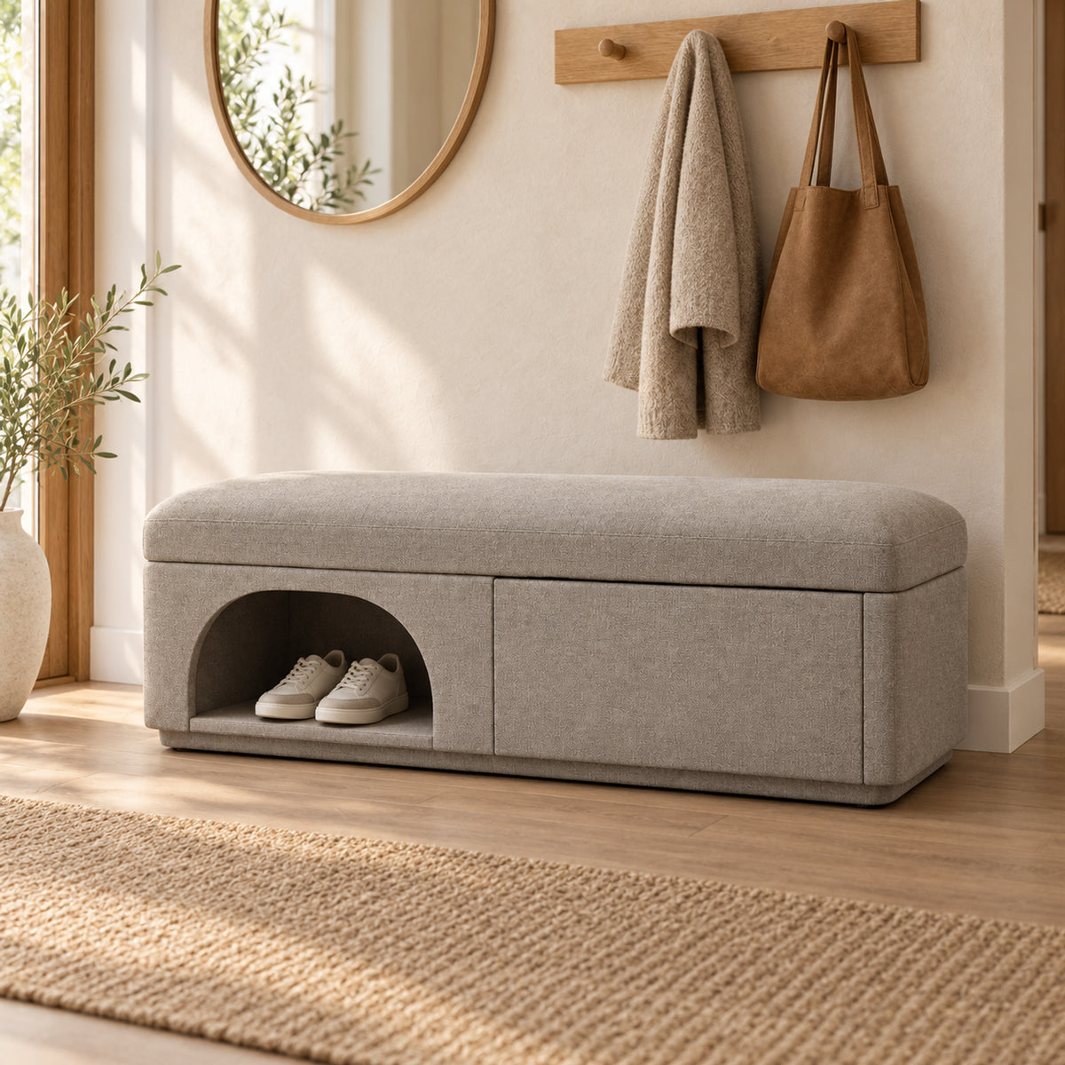 Portal Shelf Storage Bench