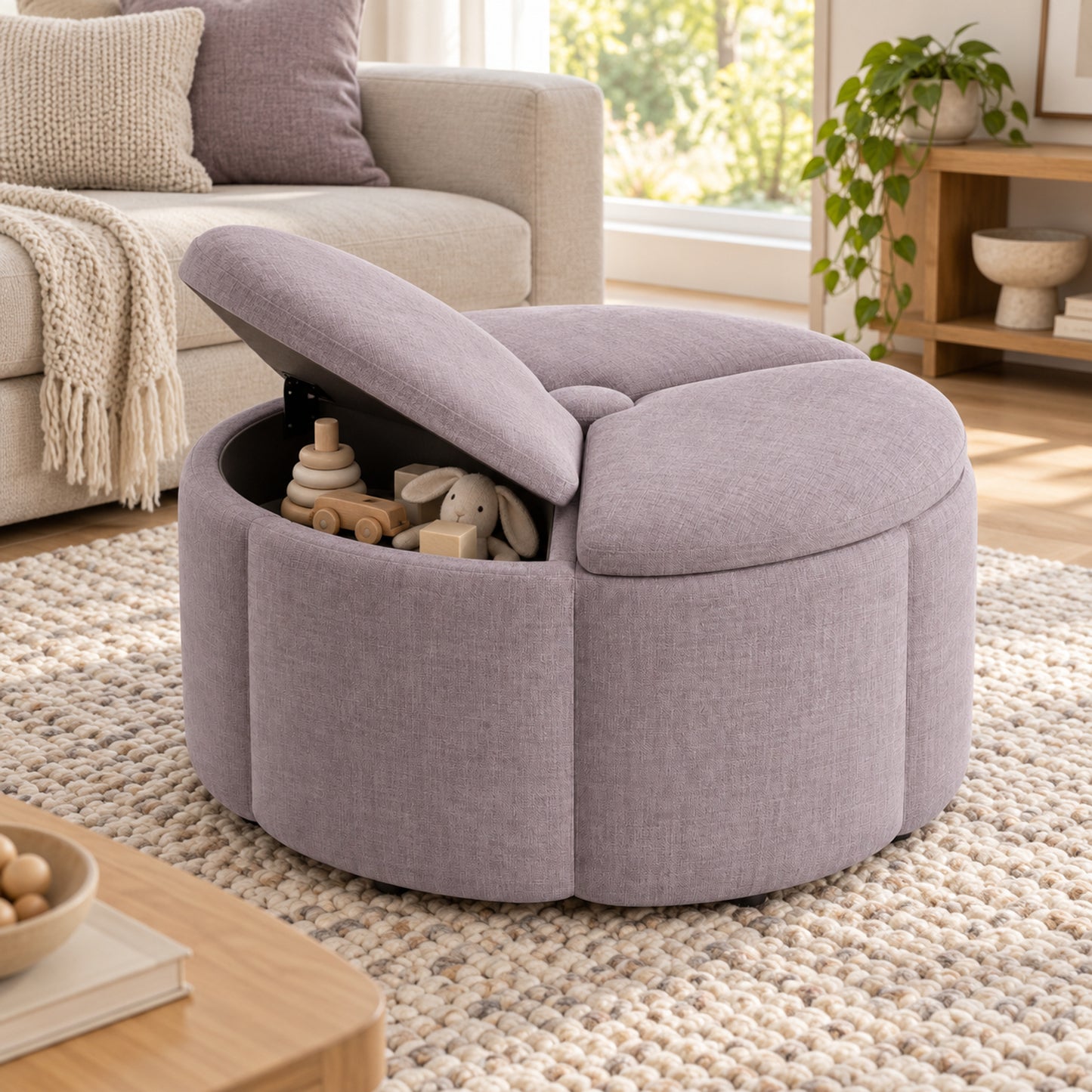 Tri-Cell Petal Ottoman