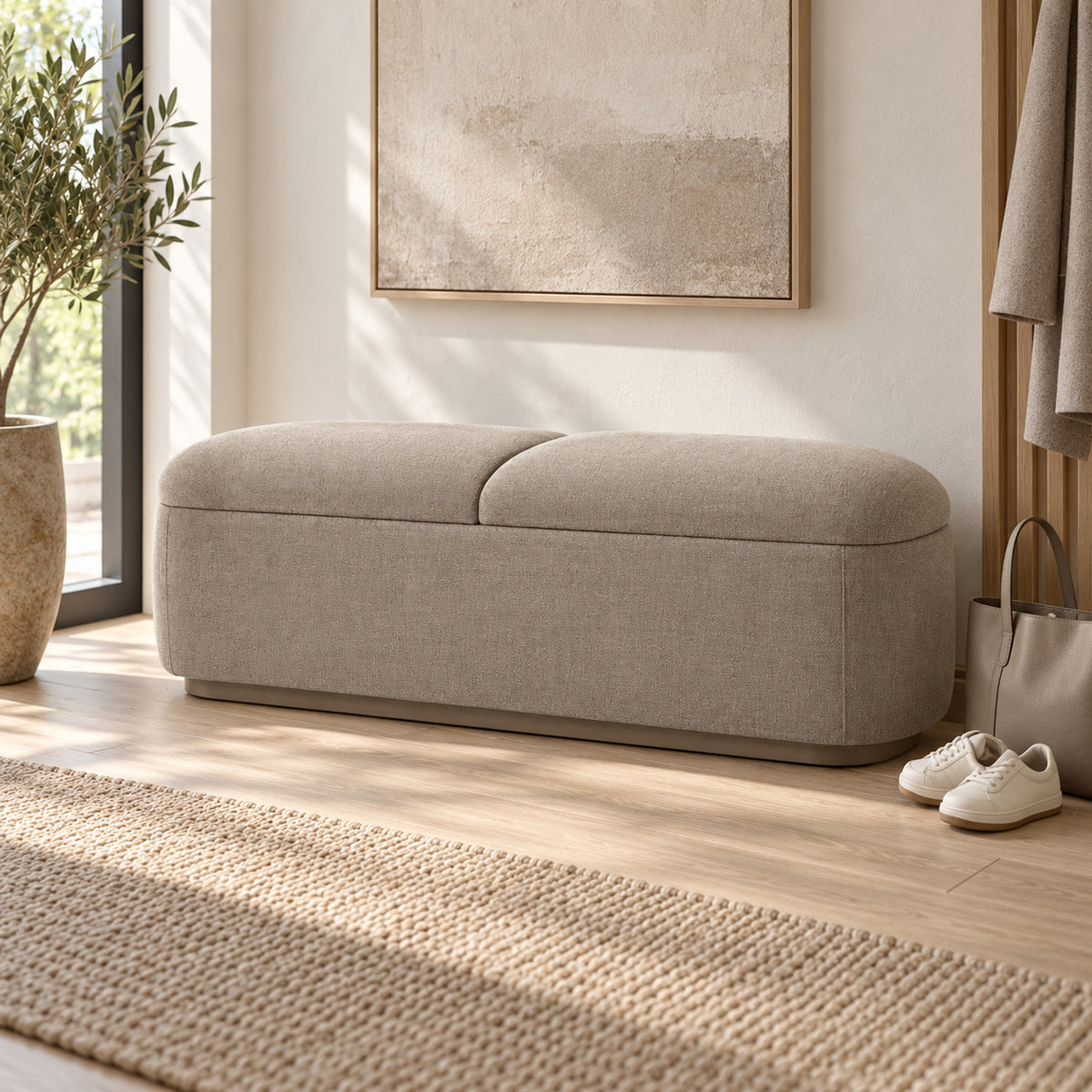 Split Vault Storage Bench