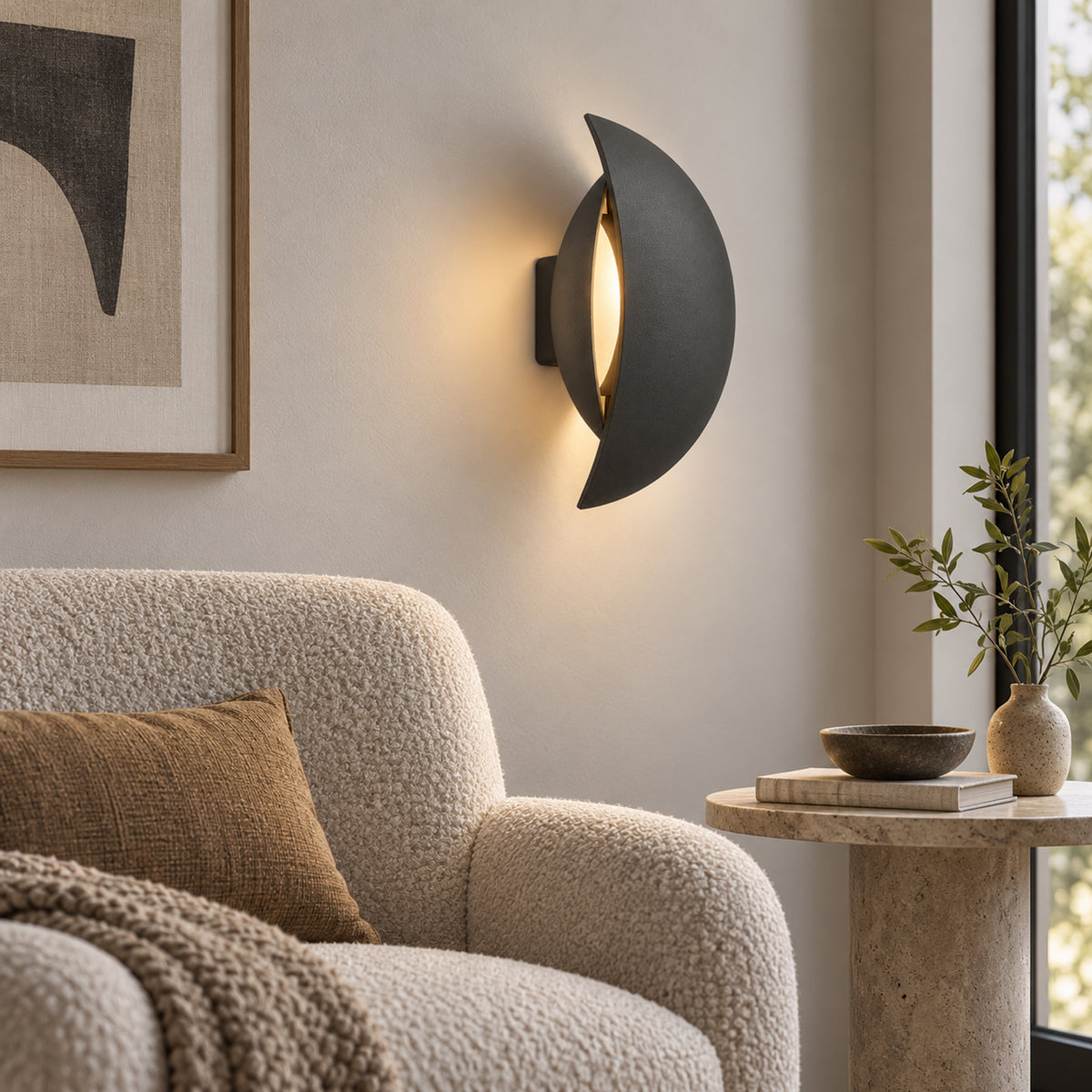 Hinge Moon Wall Light