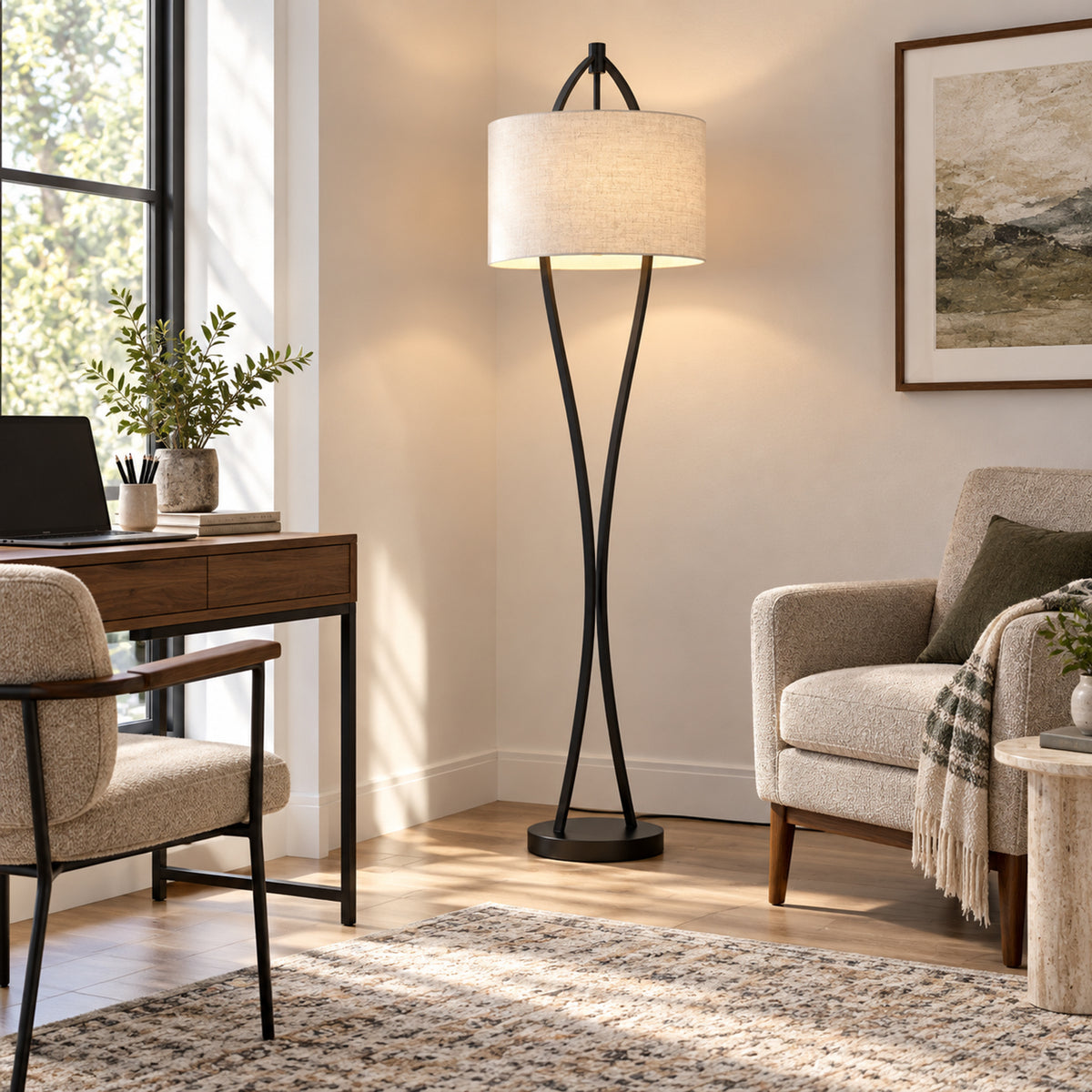 Twin Bow Floor Lamp