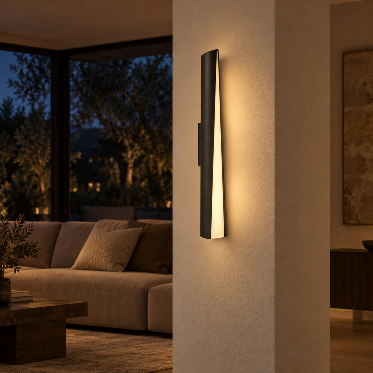Vertical Eclipse Wall Light