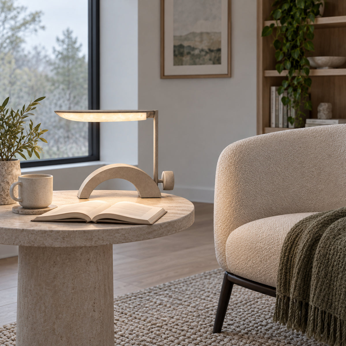 Crescent Ledge Table Lamp